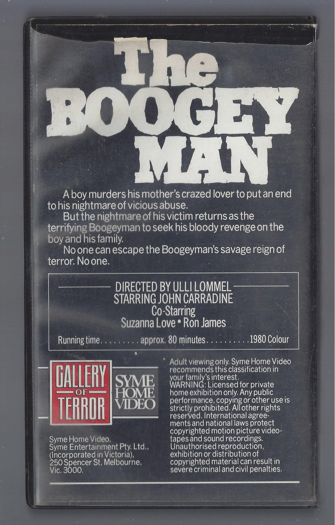 The BOOGY MAN (1980) | VHS TAPE