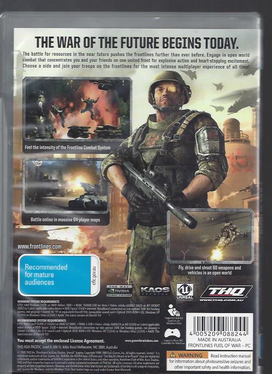Frontlines Fuel Of War | COLLECTOR'S EDITION | PC
