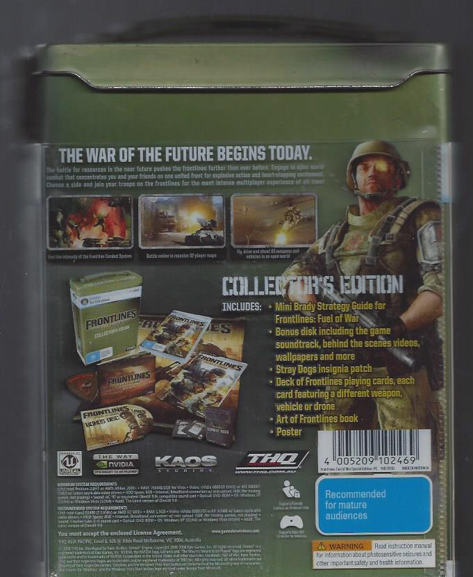 Frontlines Fuel Of War | COLLECTOR'S EDITION | PC