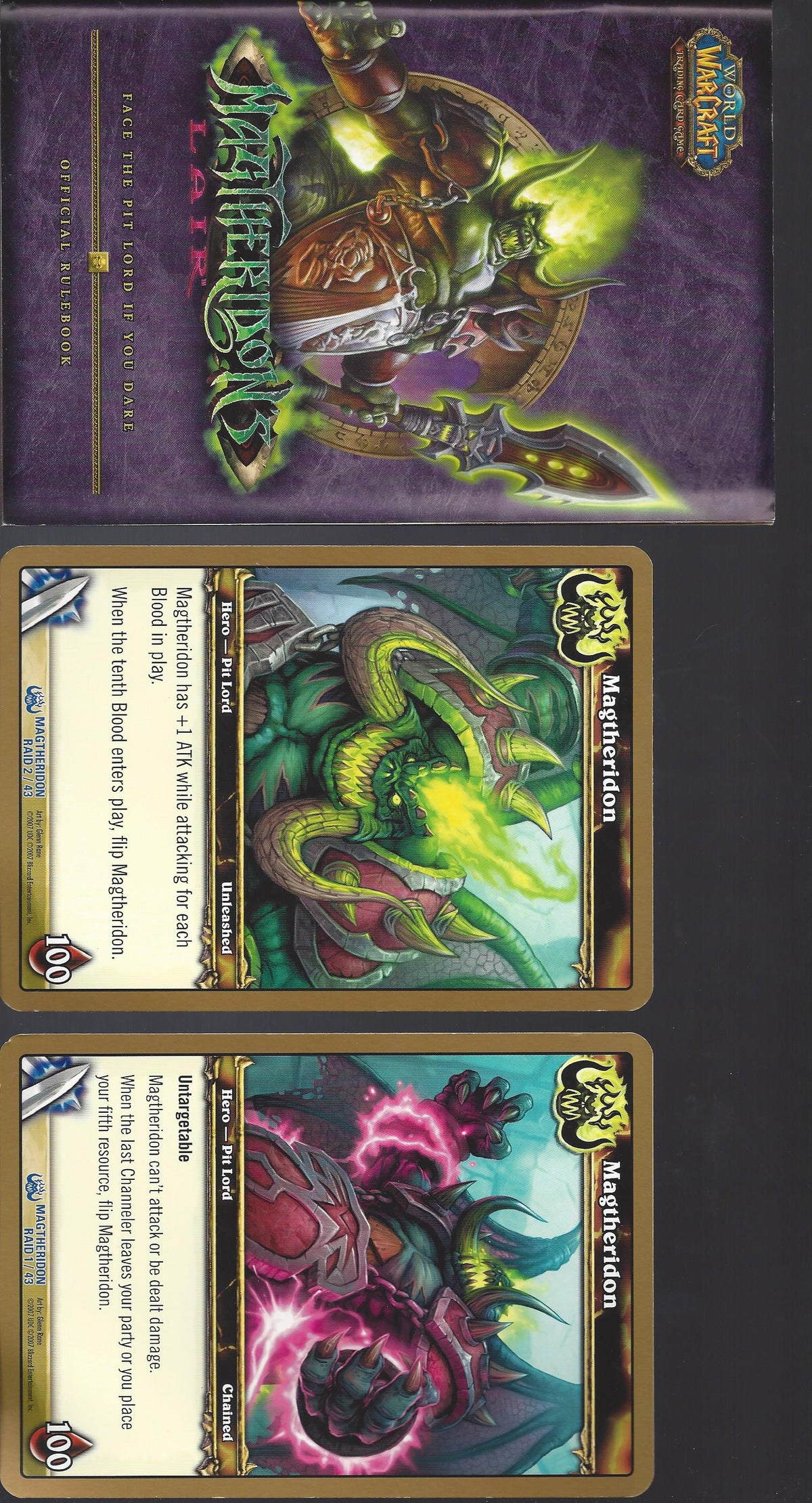 World Of Warcraft Trading Card Game MAGTERIDONS LAIR Raid Deck BLIZZARD (2007)