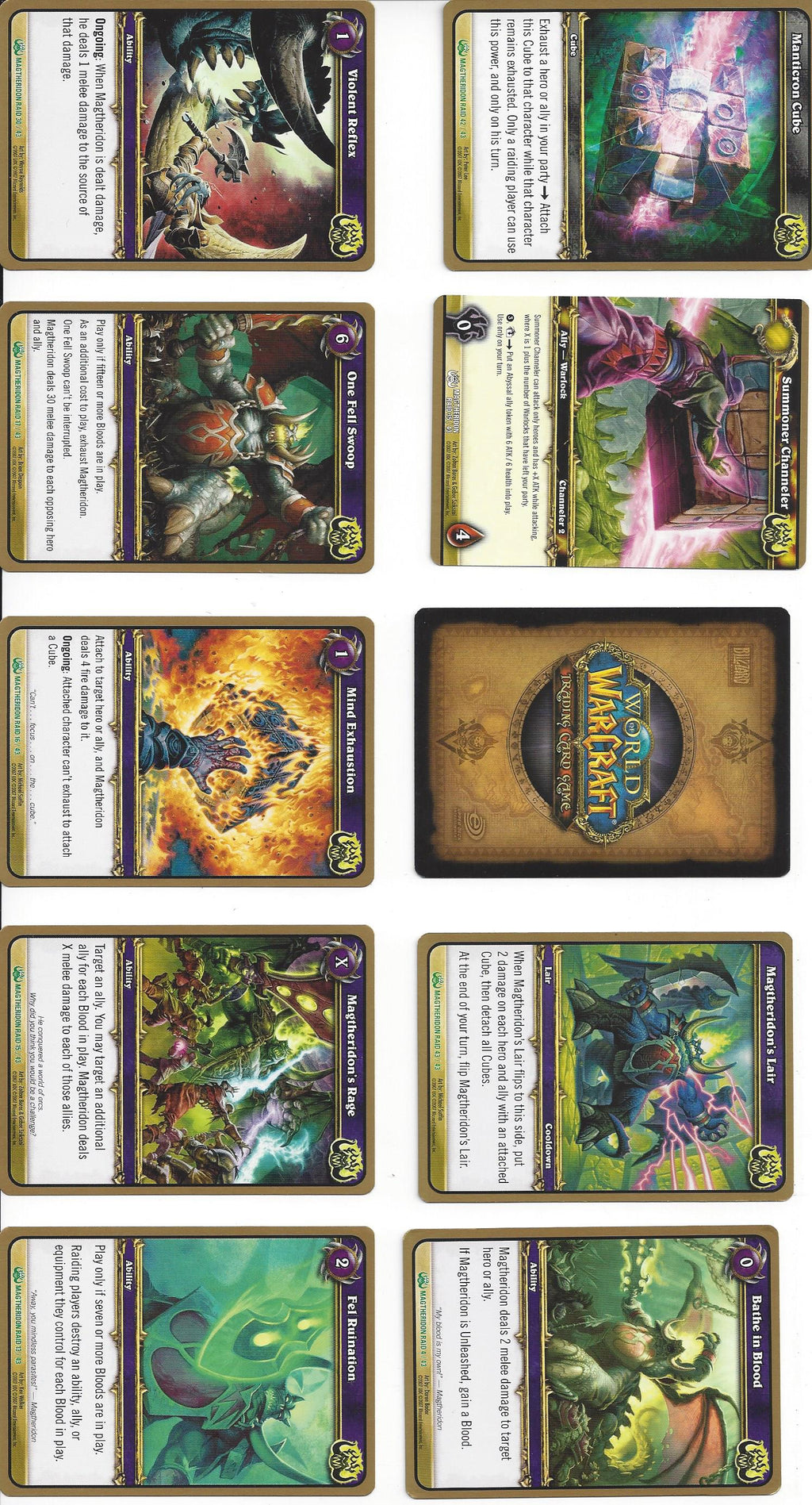 World Of Warcraft Trading Card Game MAGTERIDONS LAIR Raid Deck BLIZZARD (2007)