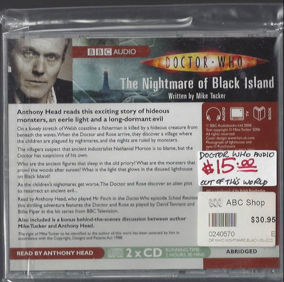 Doctor Who The Nightmare of Black Island BBC Audio Book CD Read By Anthony Head