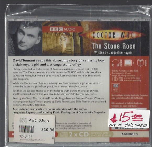 Doctor Who The Stone Rose BBC Audio Book CD Read By David Tennant