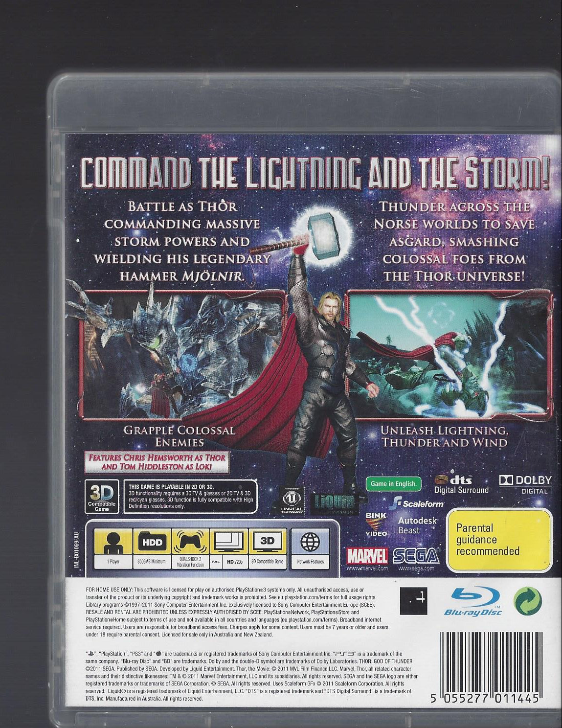 THOR | God Of Thunder *NO MANUAL* PS3 (2011)